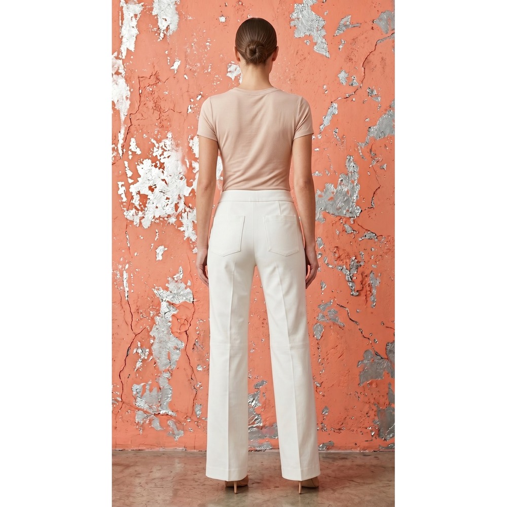 Spanx The Perfect Pant Wide Leg Off White High Rise Trousers Large New - Picture 2 of 9